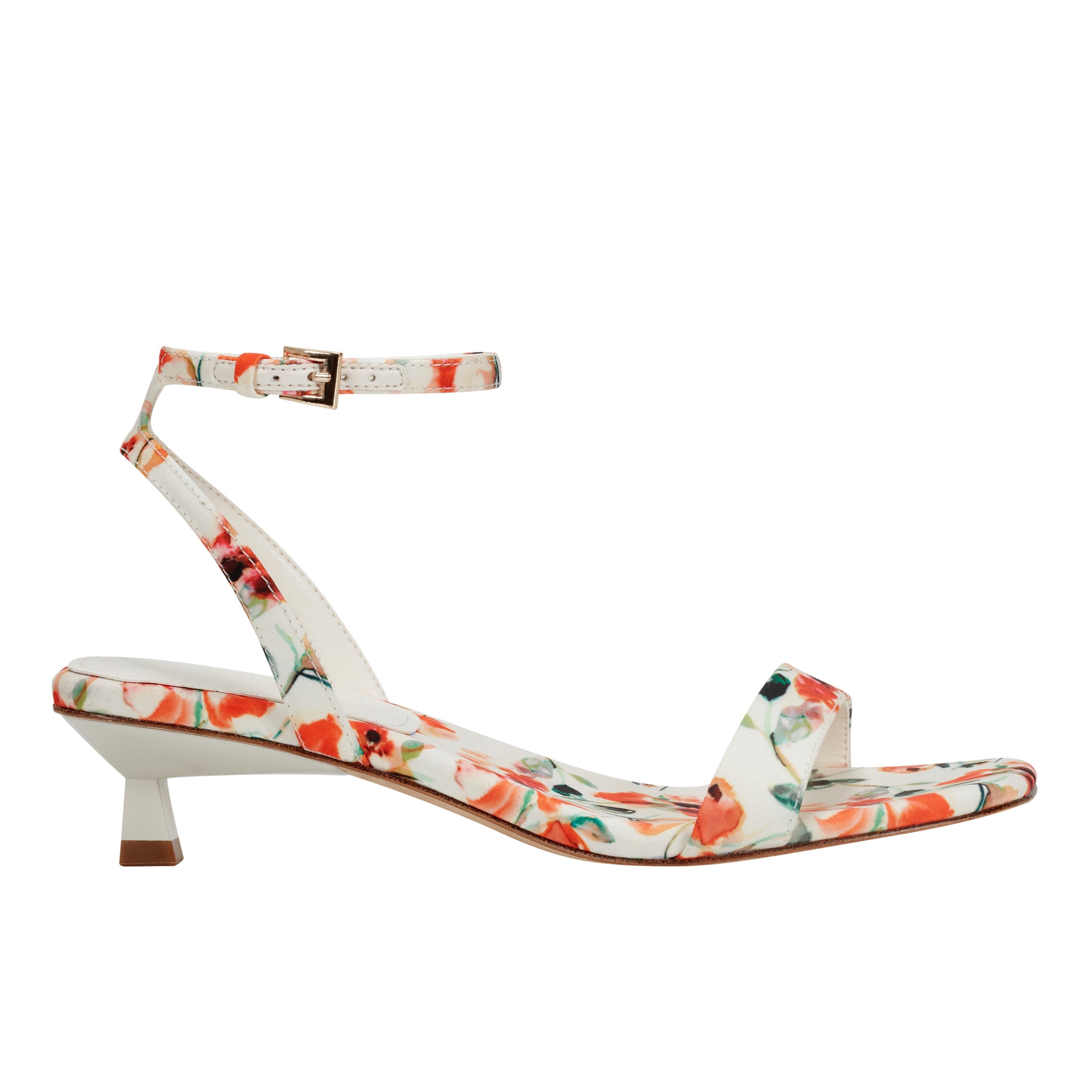 Marc Fisher Alona Ankle Strap Sandal | White Floral