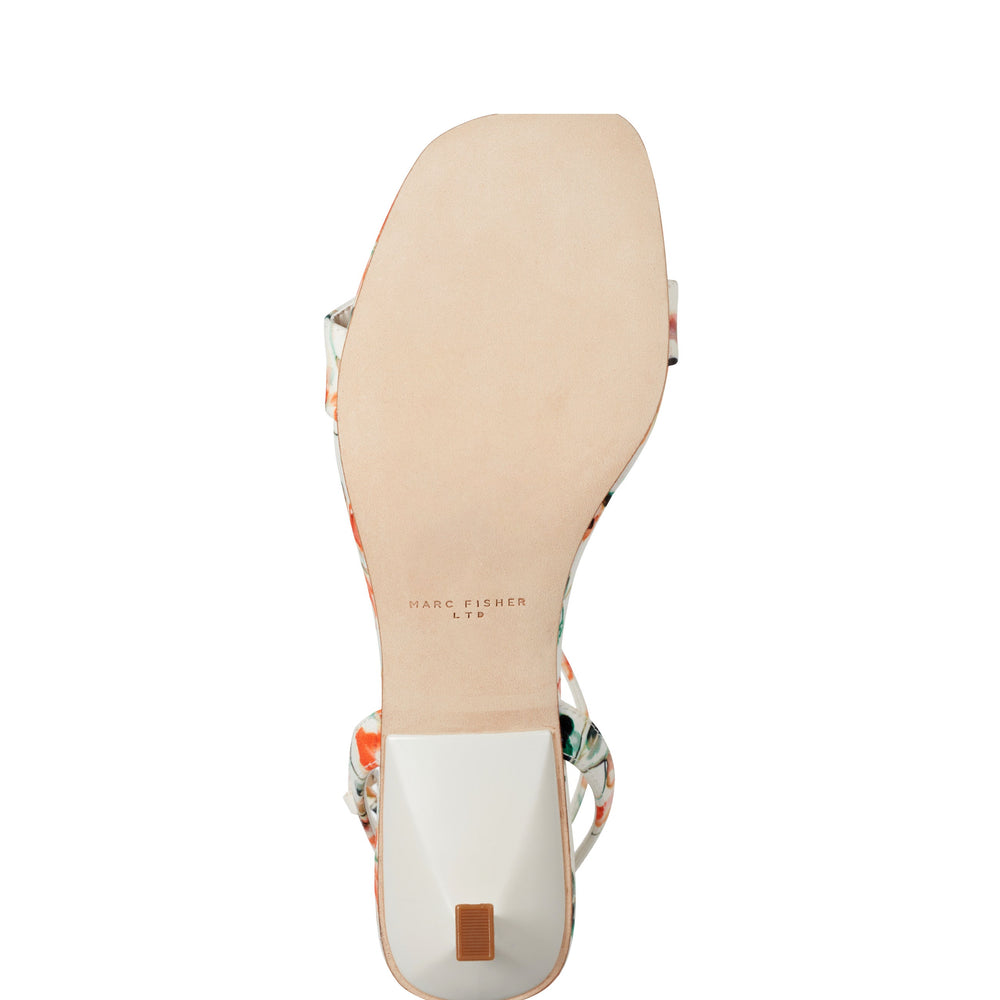 Marc Fisher Alona Ankle Strap Sandal | White Floral