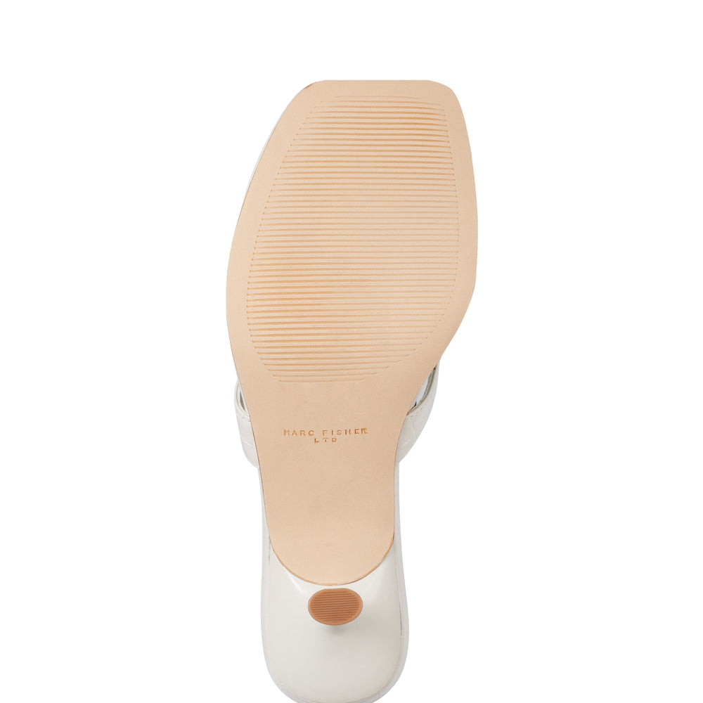 Marc Fisher Amelea Thong Sandal | Cream Croco Leather