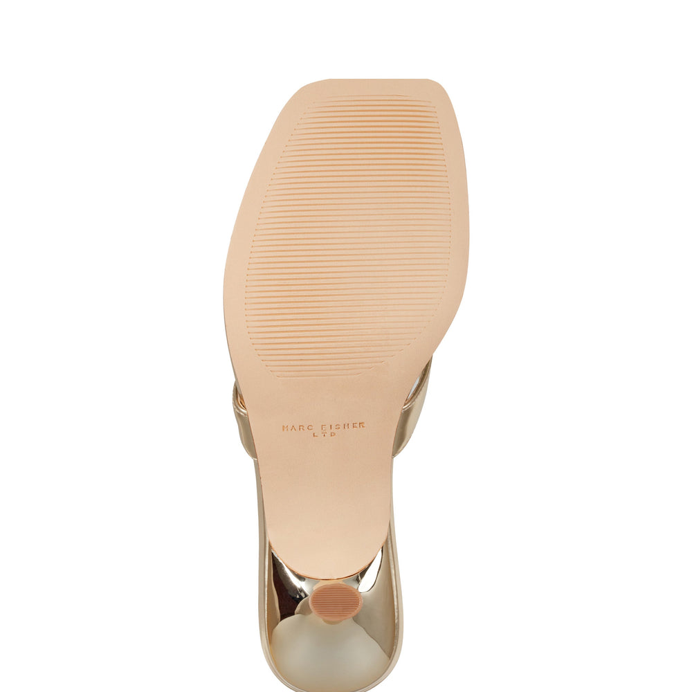 Marc Fisher Amelea Thong Sandal | Gold Leather