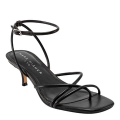 Marc Fisher Ballen Ankle Strap Sandal | Black Leather