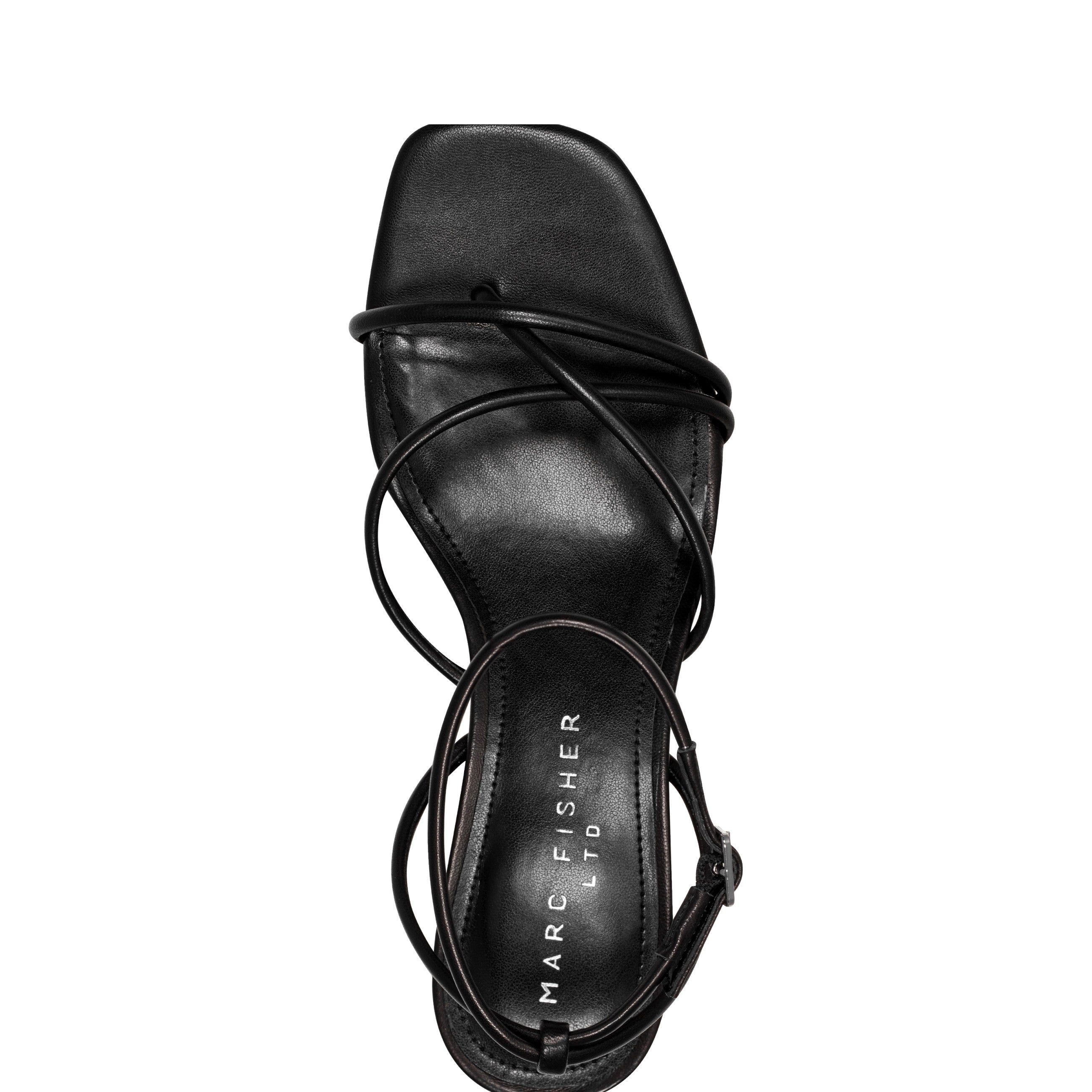 Marc Fisher Ballen Ankle Strap Sandal | Black Leather