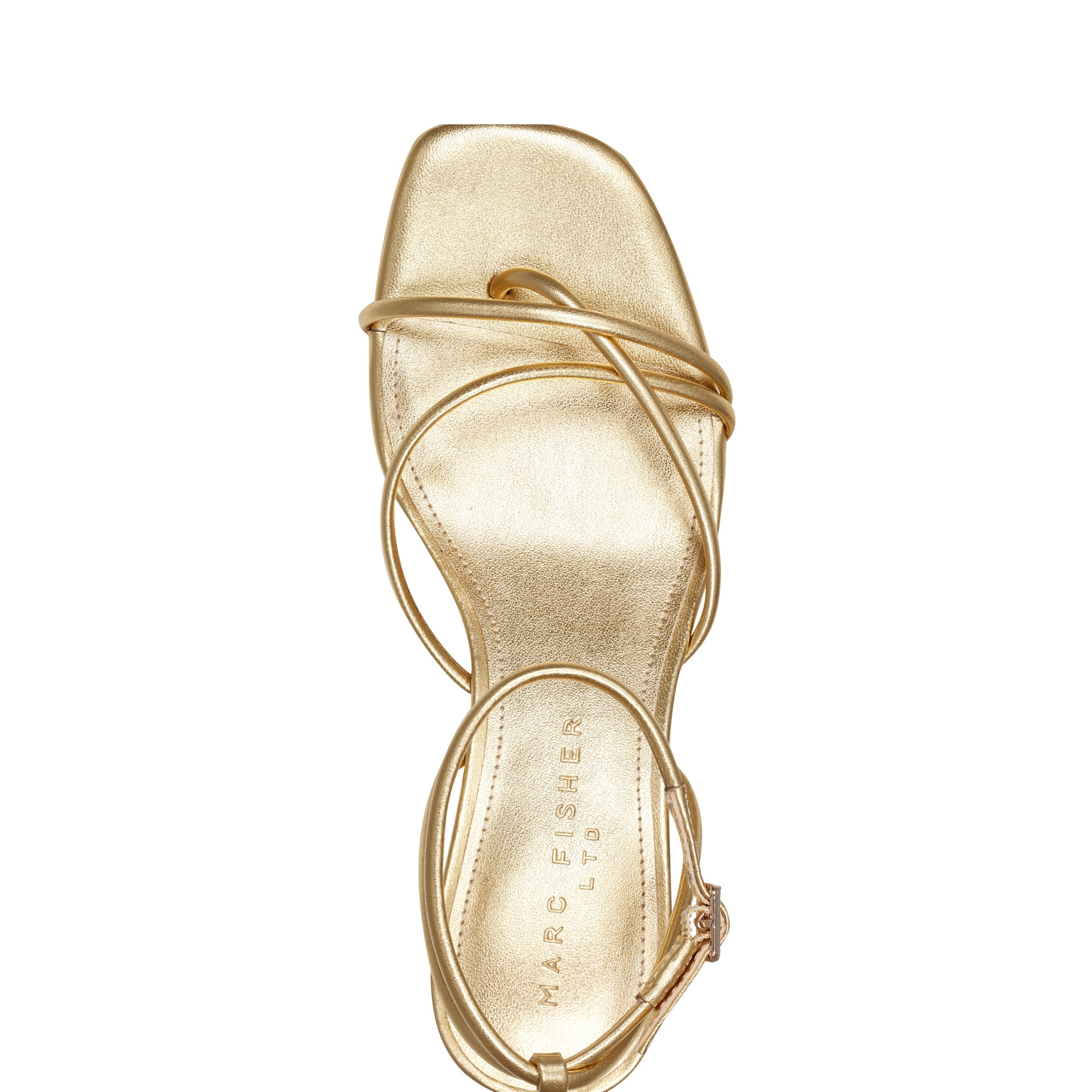 Marc Fisher Ballen Ankle Strap Sandal | Gold Leather
