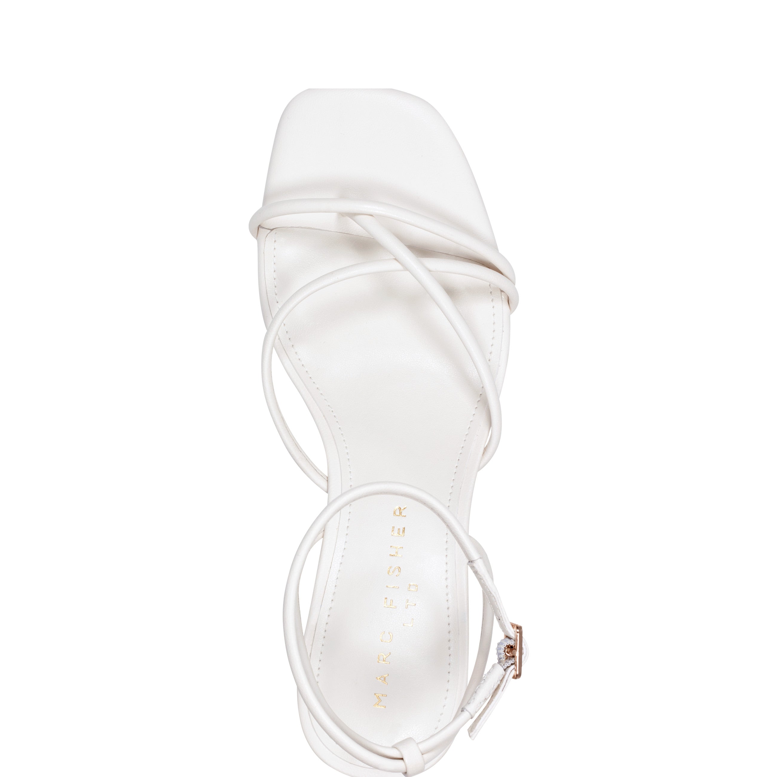 Marc Fisher Ballen Ankle Strap Sandal | White Leather