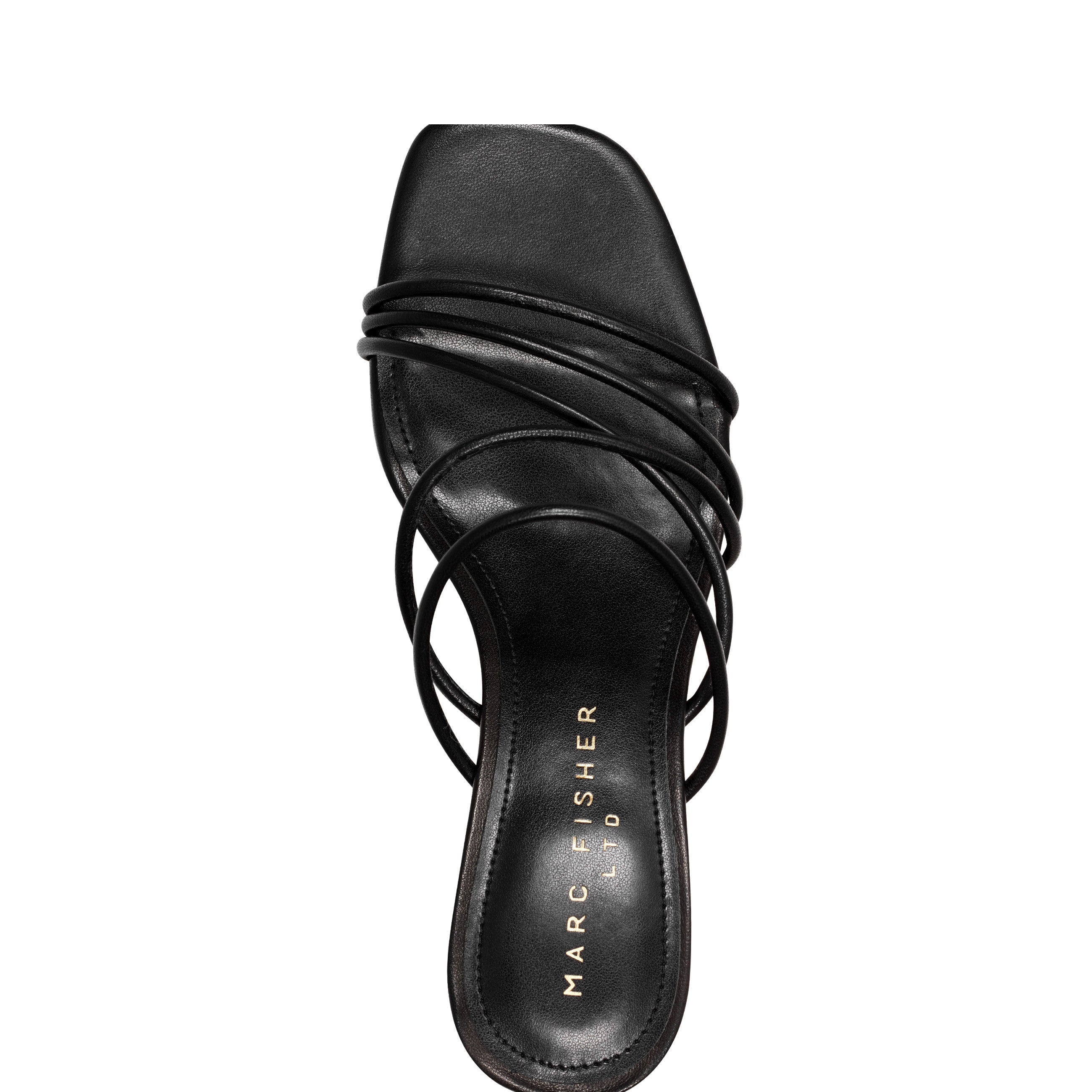 Marc Fisher Banna Strappy Dress Sandal | Black Leather
