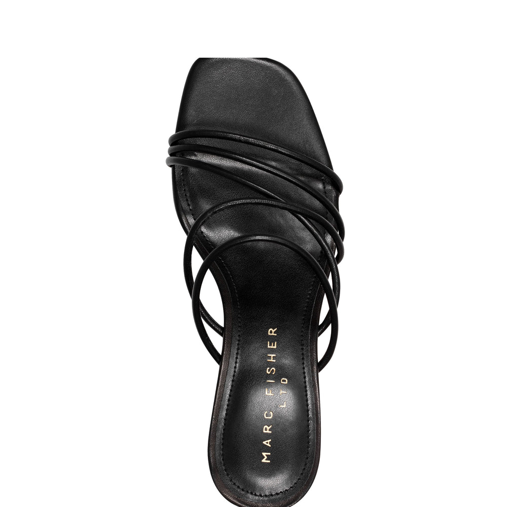 Marc Fisher Banna Strappy Dress Sandal | Black Leather