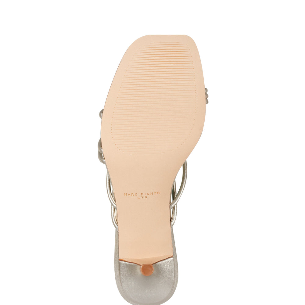 Marc Fisher Banna Strappy Dress Sandal | Gold Leather