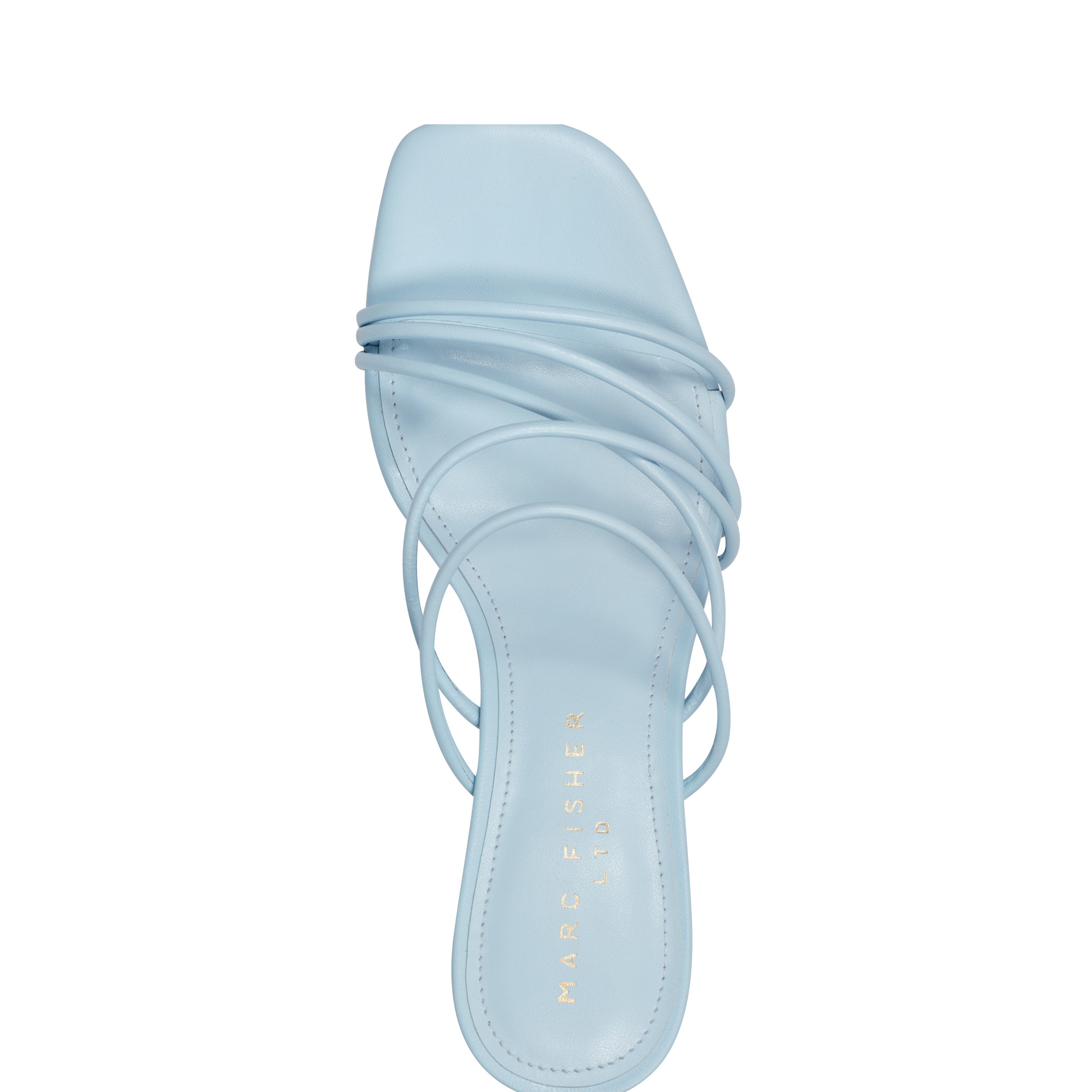 Marc Fisher Banna Strappy Dress Sandal | Light Blue Leather