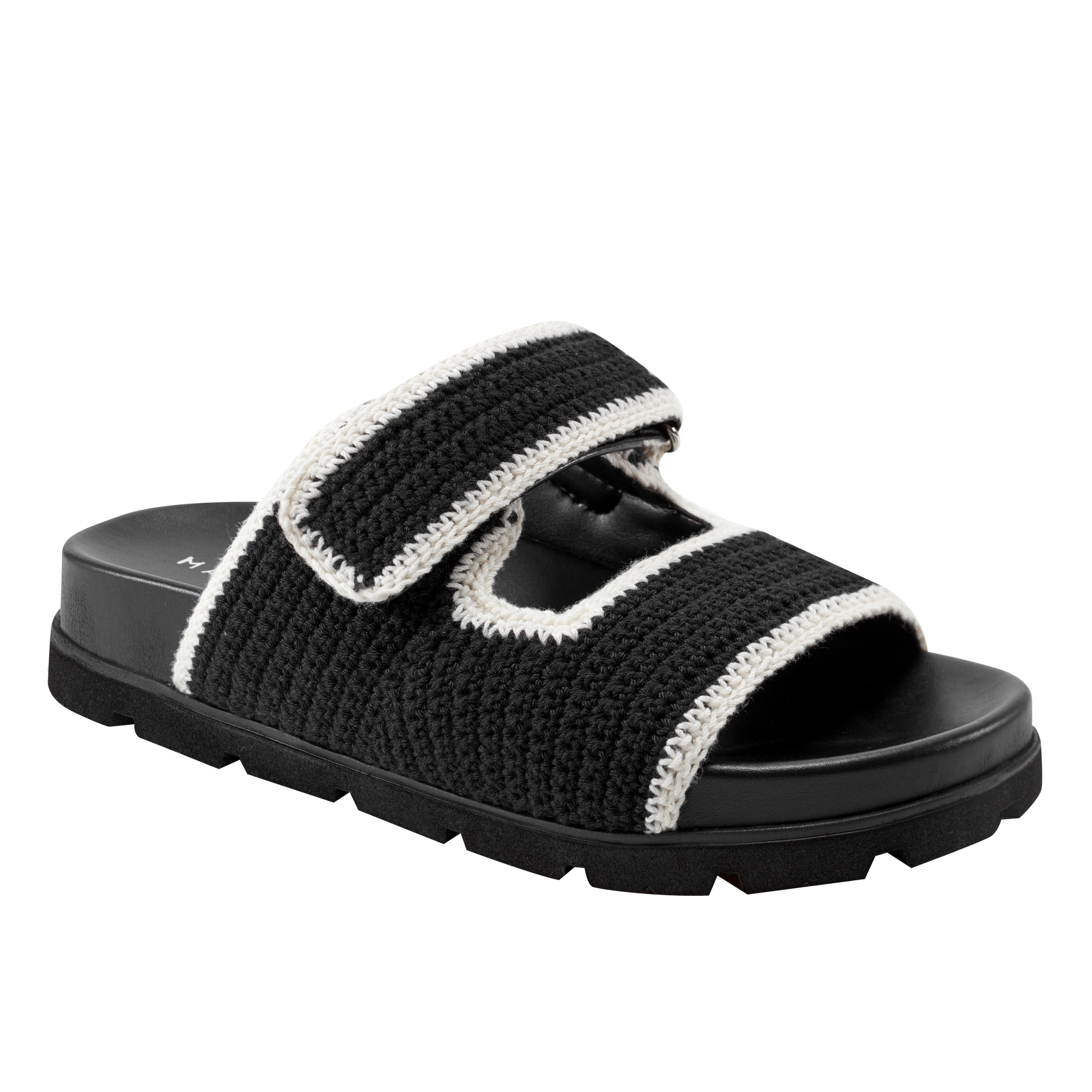 Marc Fisher Brinleys Footbed Sandal | Black/Cream