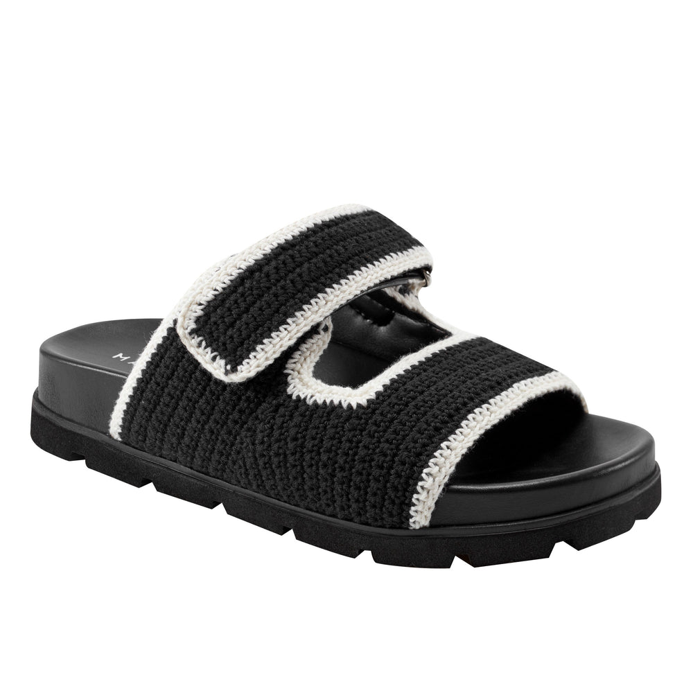 Marc Fisher Brinleys Footbed Sandal | Black/Cream