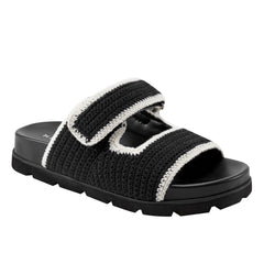 Marc Fisher Brinleys Footbed Sandal | Black/Cream