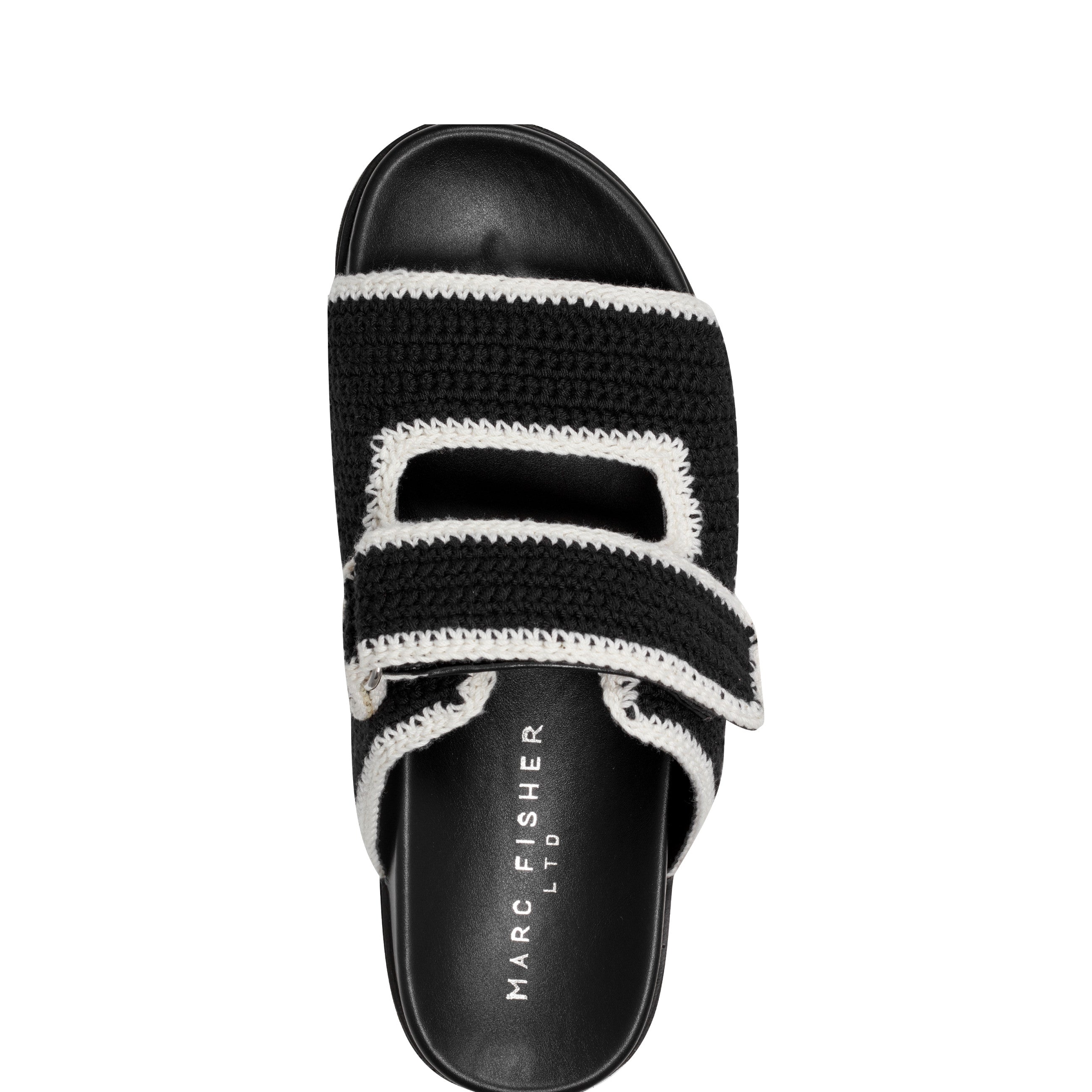 Marc Fisher Brinleys Footbed Sandal | Black/Cream