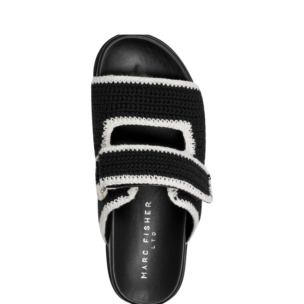Marc Fisher Brinleys Footbed Sandal | Black/Cream