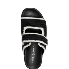 Marc Fisher Brinleys Footbed Sandal | Black/Cream