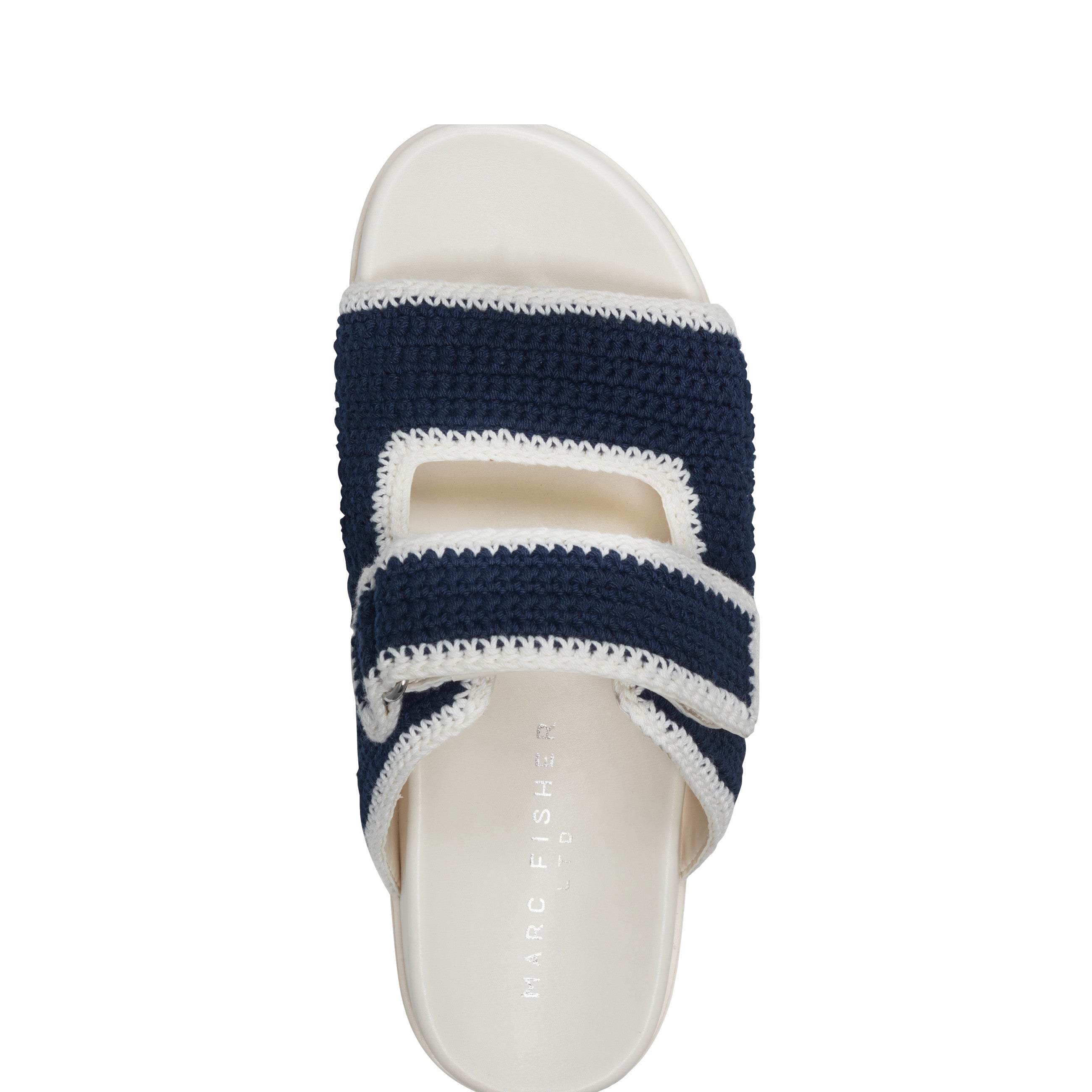 Marc Fisher Brinleys Footbed Sandal | Navy/Cream