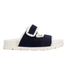 Marc Fisher Brinleys Footbed Sandal | Navy/Cream