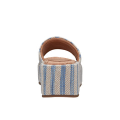 Marc Fisher Daylin Flatform Sandal | Blue Stripe