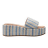 Marc Fisher Daylin Flatform Sandal | Blue Stripe