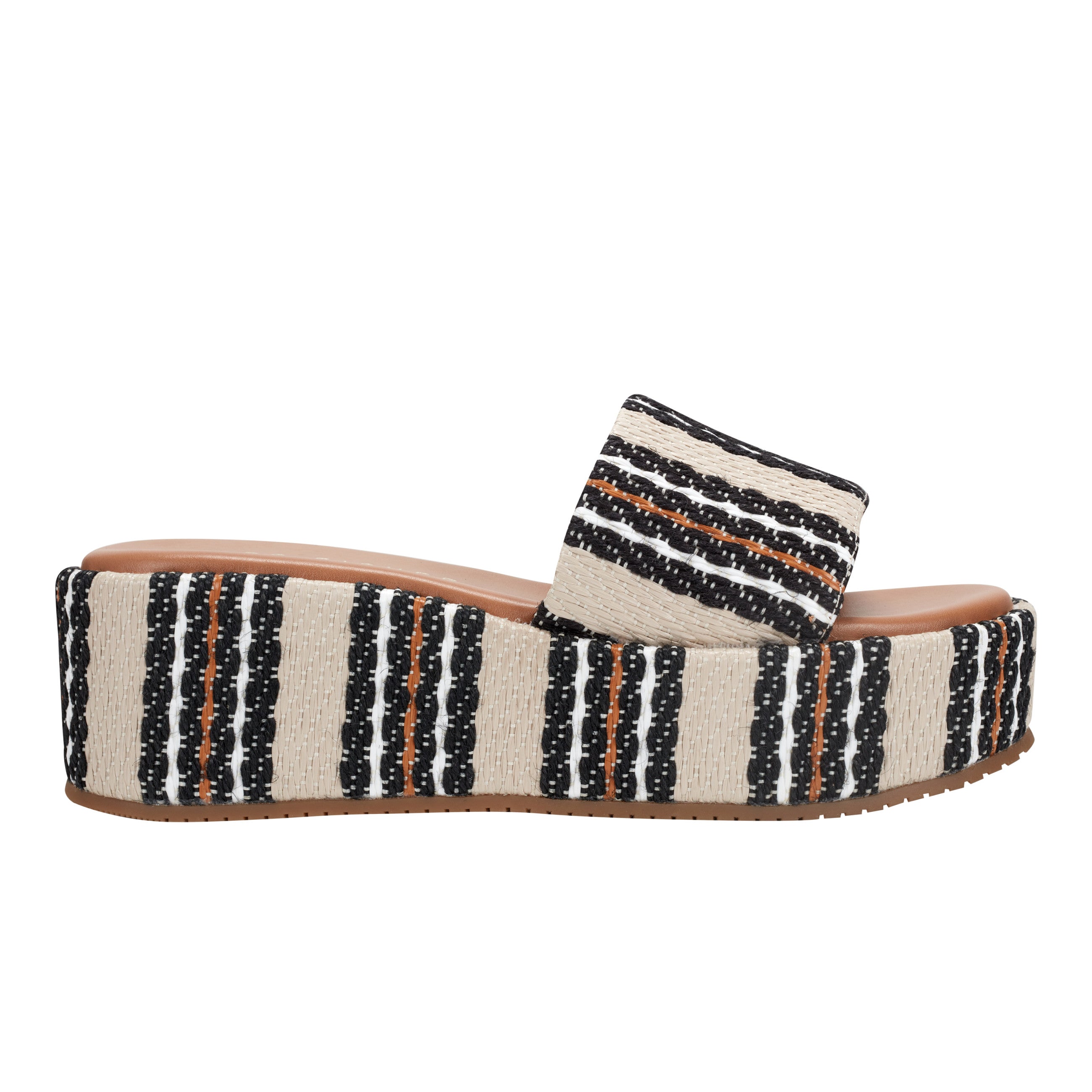 Marc Fisher Daylin Flatform Sandal | Multi Stripe