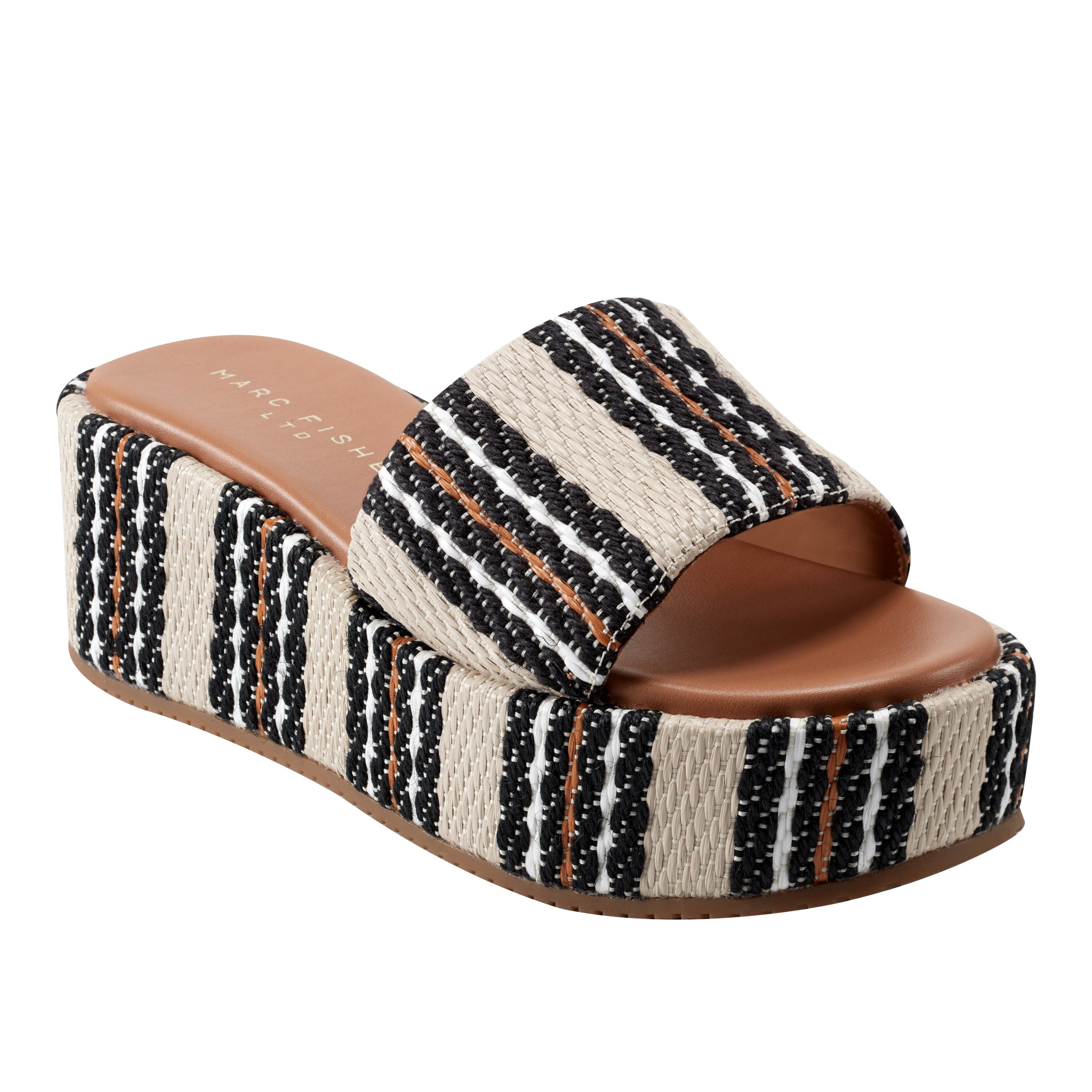 Marc Fisher Daylin Flatform Sandal | Multi Stripe