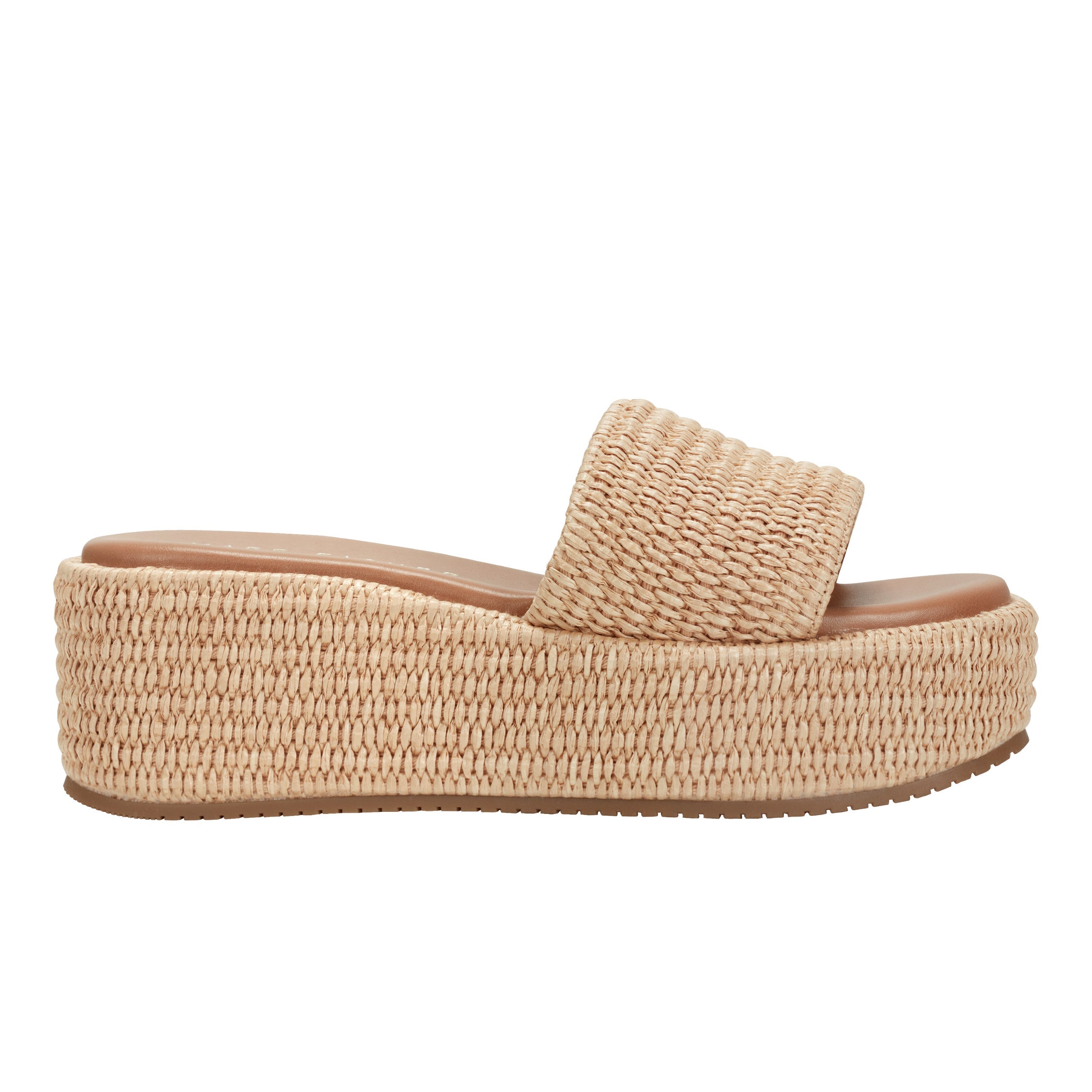 Marc Fisher Daylin Flatform Sandal | Natural Raffia