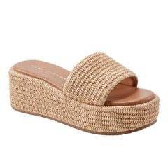 Marc Fisher Daylin Flatform Sandal | Natural Raffia
