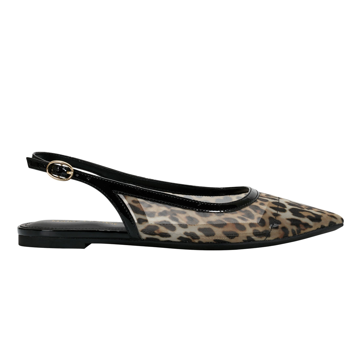 Marc Fisher Erisa Slingback Flat | Leopard Mesh