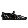 Marc Fisher Evonna Woven Mary Jane Ballet Flat | Black Leather