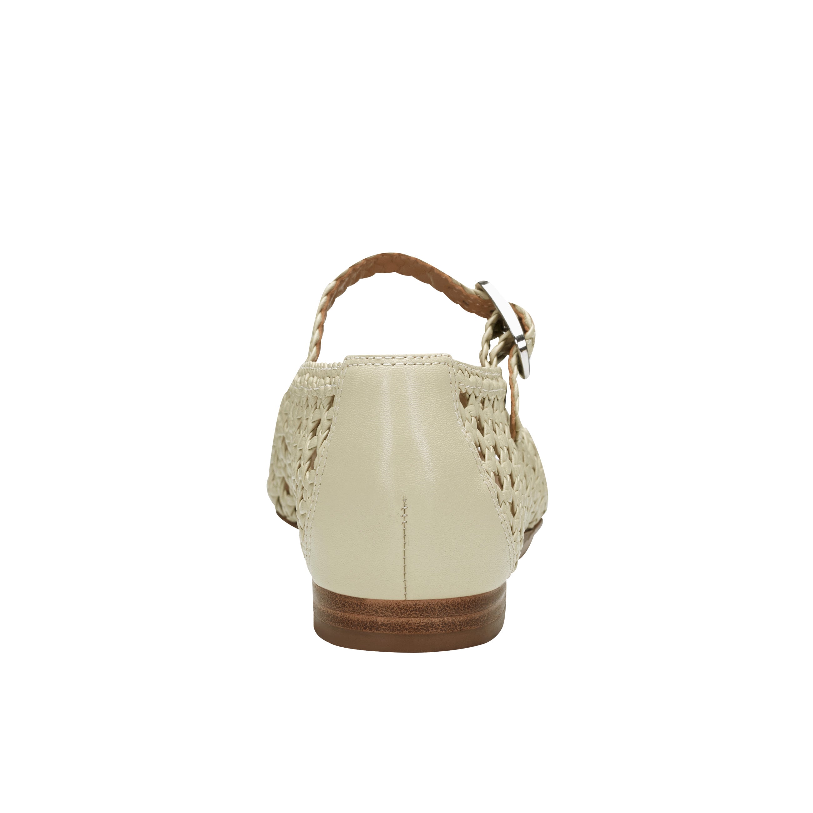 Marc Fisher Evonna Woven Mary Jane Ballet Flat | Chic Cream Leather