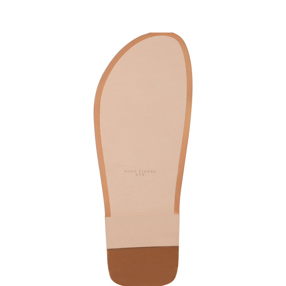 Marc Fisher Gerty Strappy Flat Sandal | Chic Cream Leather