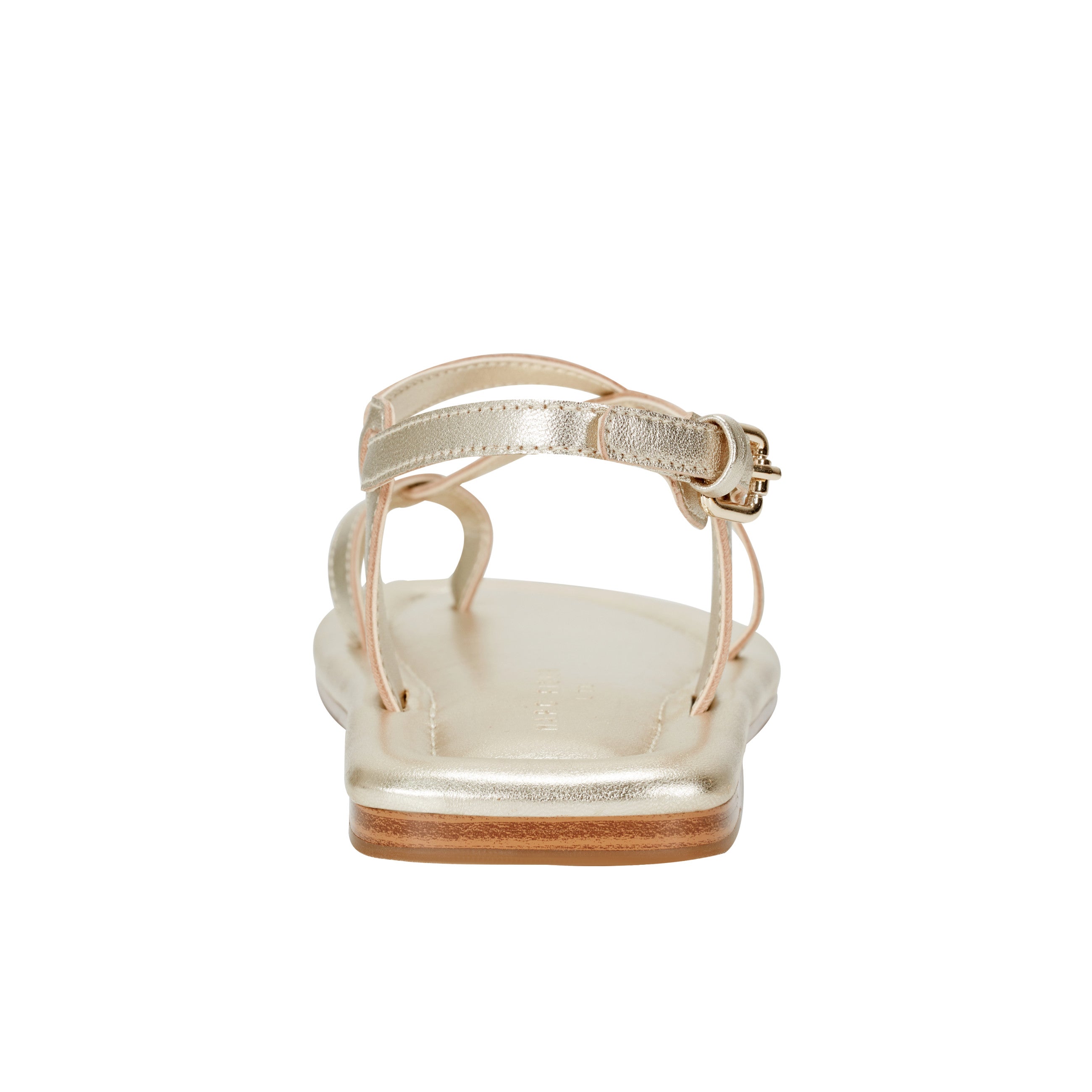 Marc Fisher Gerty Strappy Flat Sandal | Gold Leather