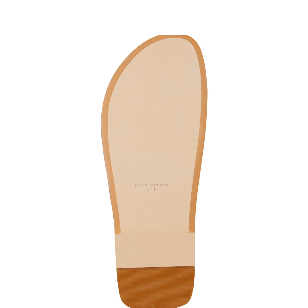 Marc Fisher Gerty Strappy Flat Sandal | Gold Leather