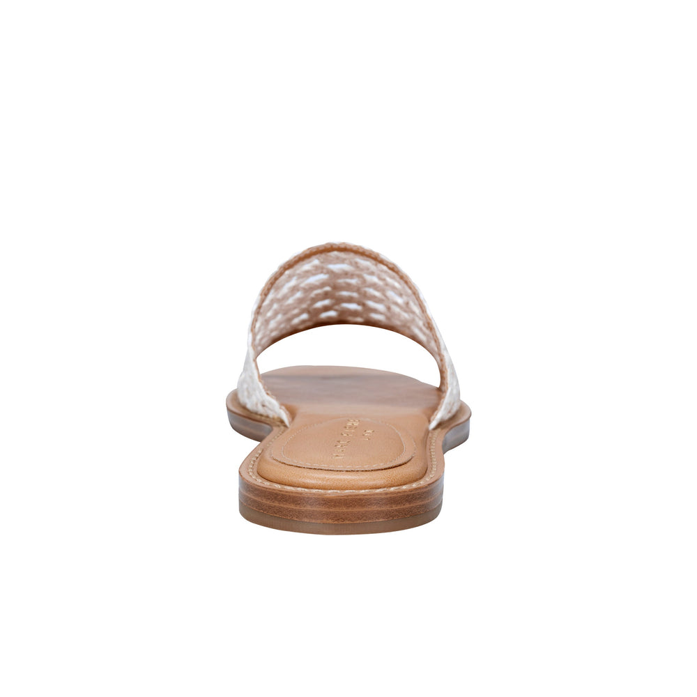 Marc Fisher Glynne Woven Flat Sandal | White