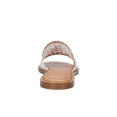 Marc Fisher Glynne Woven Flat Sandal | White