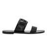 Marc Fisher Hallyn Flat Slide Sandal | Black Leather