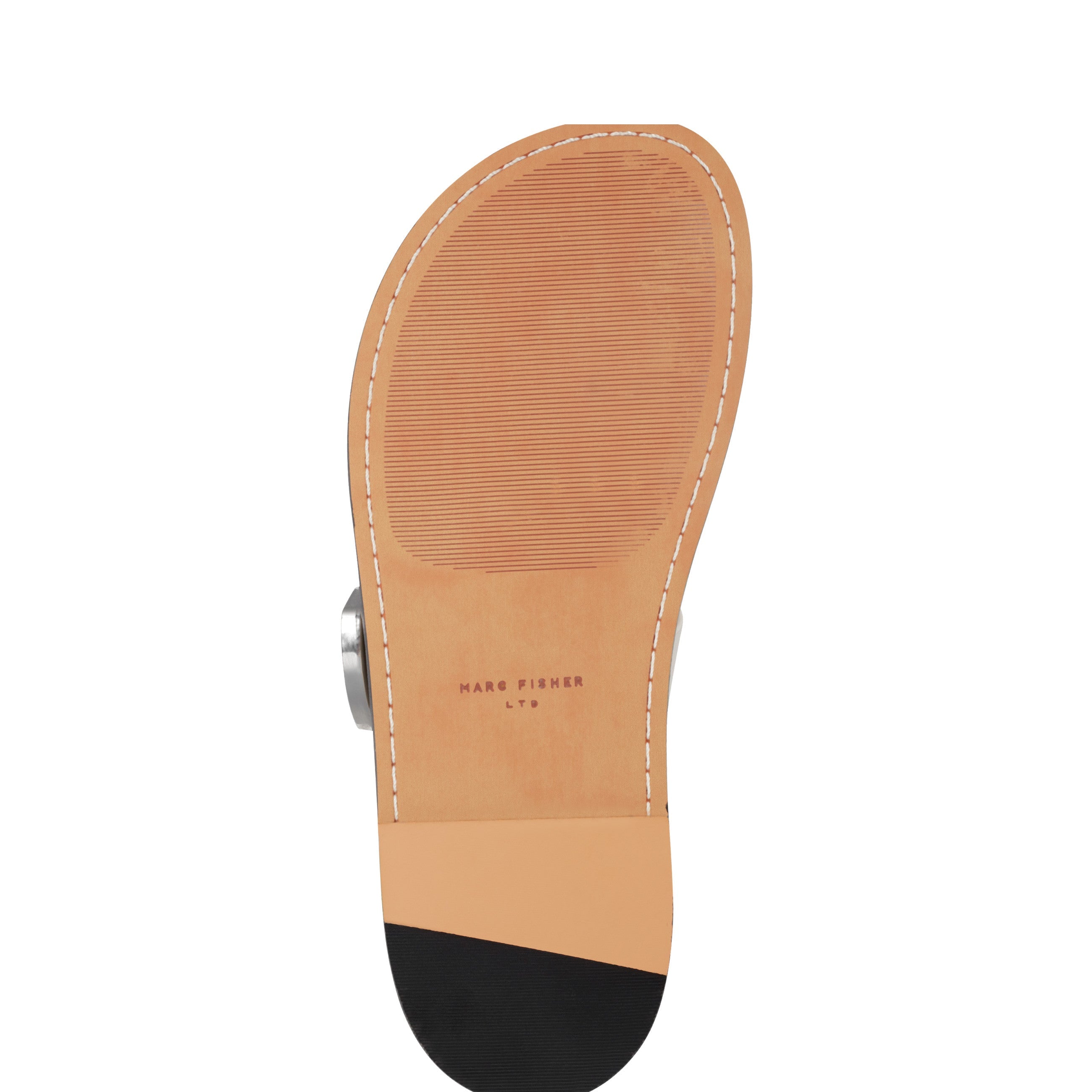 Marc Fisher Hallyn Flat Slide Sandal | Chic Cream Leather