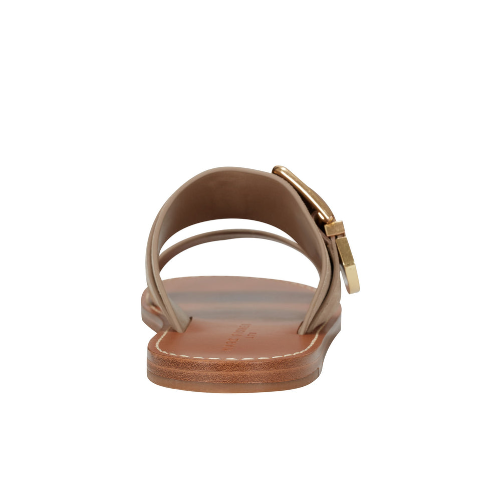 Marc Fisher Hallyn Flat Slide Sandal | Taupe Suede
