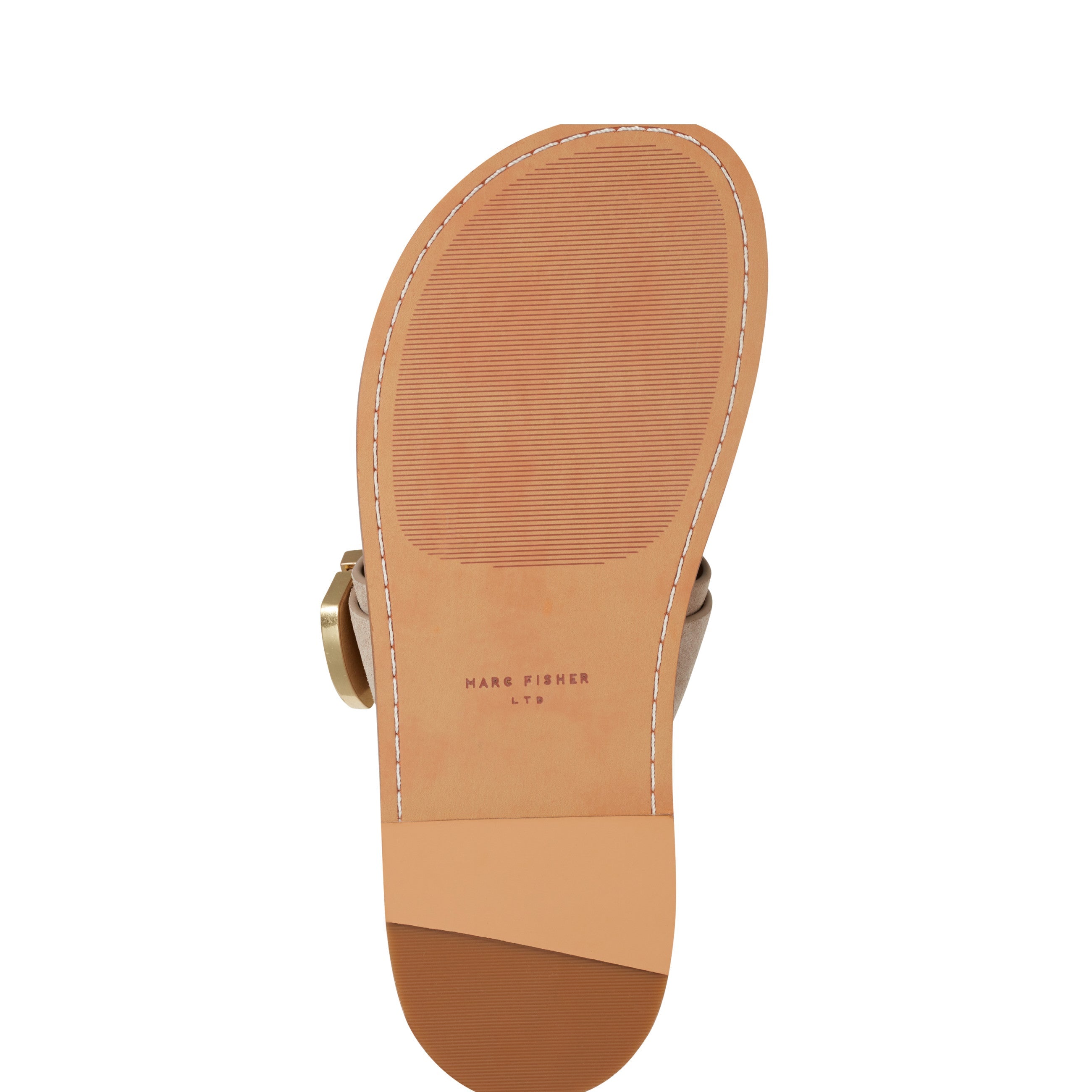 Marc Fisher Hallyn Flat Slide Sandal | Taupe Suede
