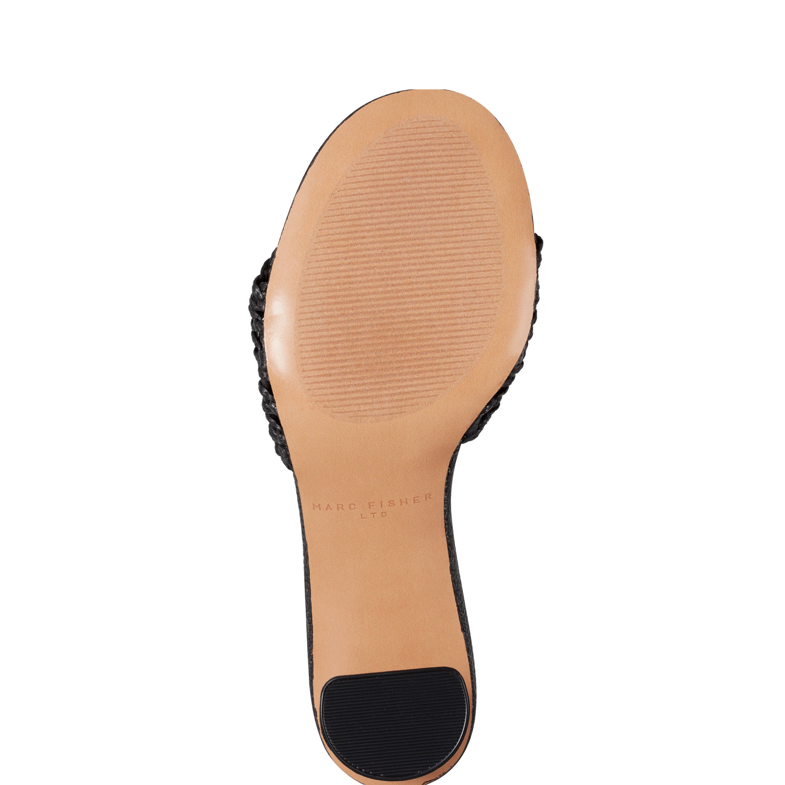 Marc Fisher Jazmine Dress Slide Sandal | Black Raffia