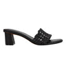 Marc Fisher Jazmine Dress Slide Sandal | Black Raffia