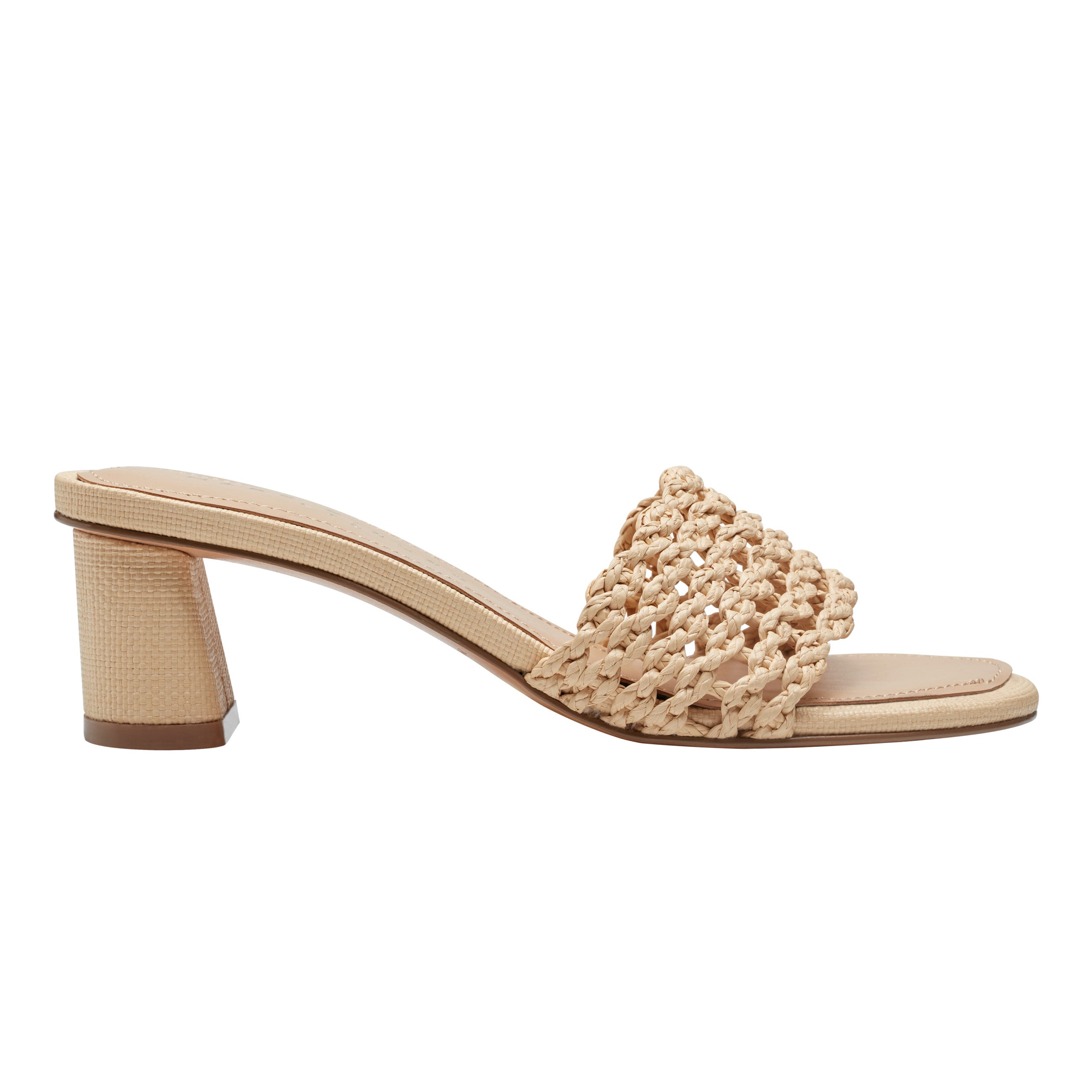 Marc Fisher Jazmine Dress Slide Sandal | Natural Raffia