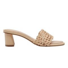 Marc Fisher Jazmine Dress Slide Sandal | Natural Raffia