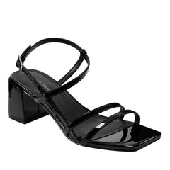 Marc Fisher Jeci Strappy Sandal | Black Patent