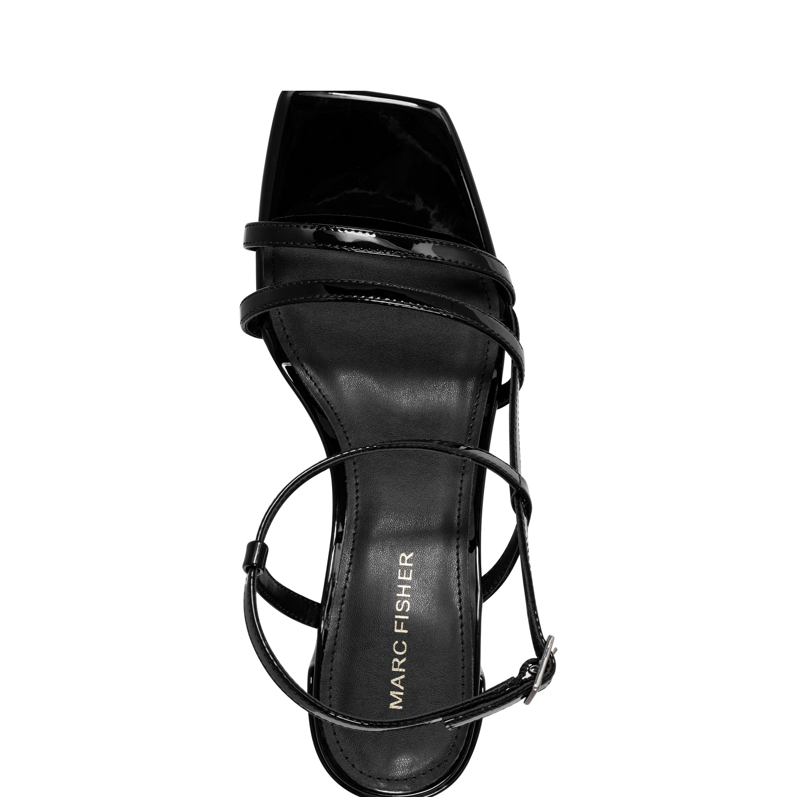 Marc Fisher Jeci Strappy Sandal | Black Patent