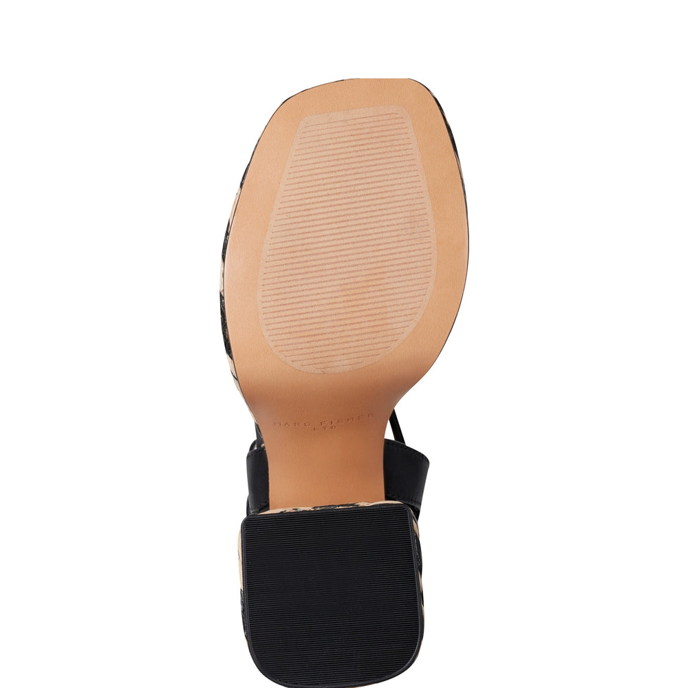 Marc Fisher Juliey Platform Sandal | Natural/Black