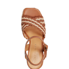 Marc Fisher Juliey Platform Sandal | Natural/Brown
