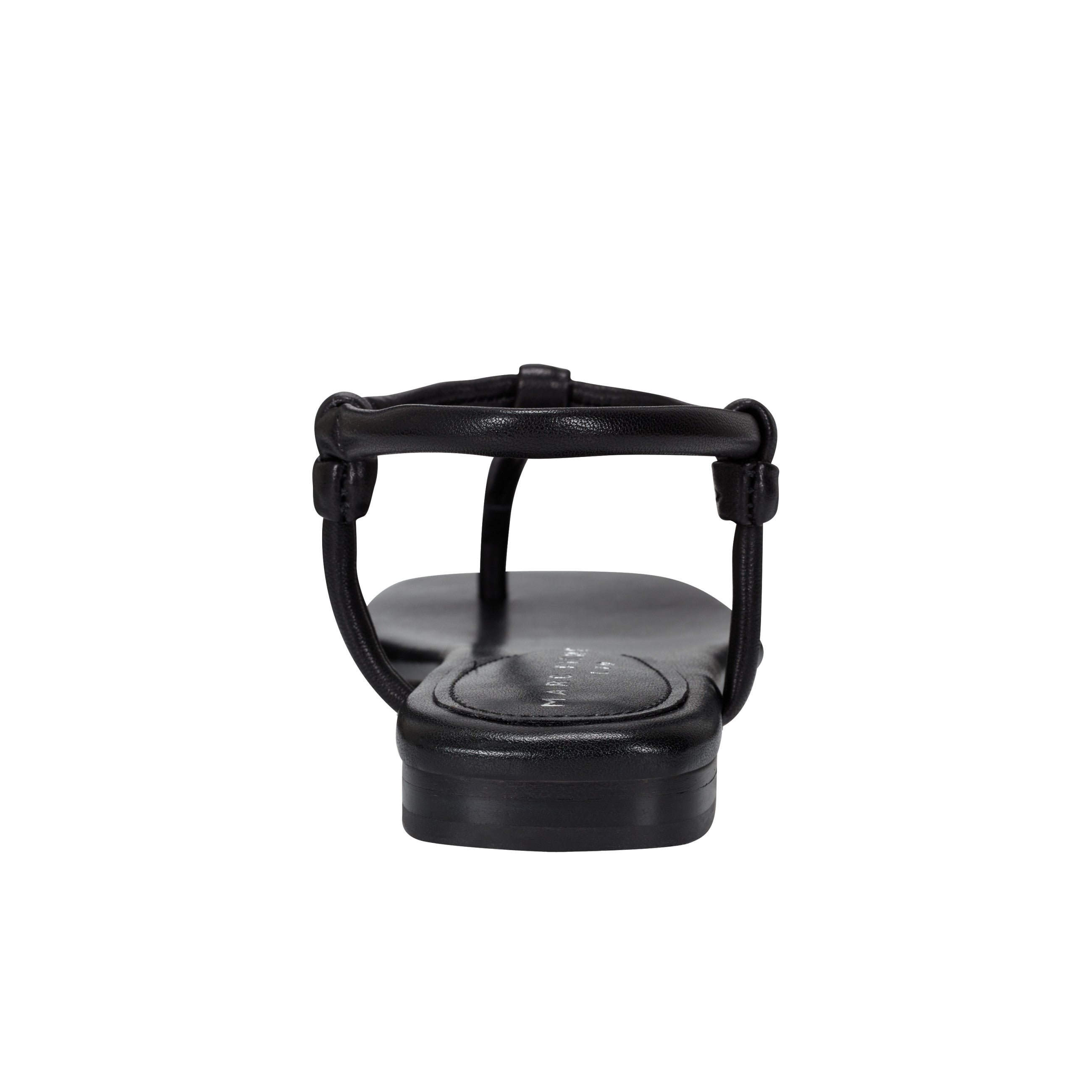 Marc Fisher Maycee Thong Flat Sandal | Black Leather