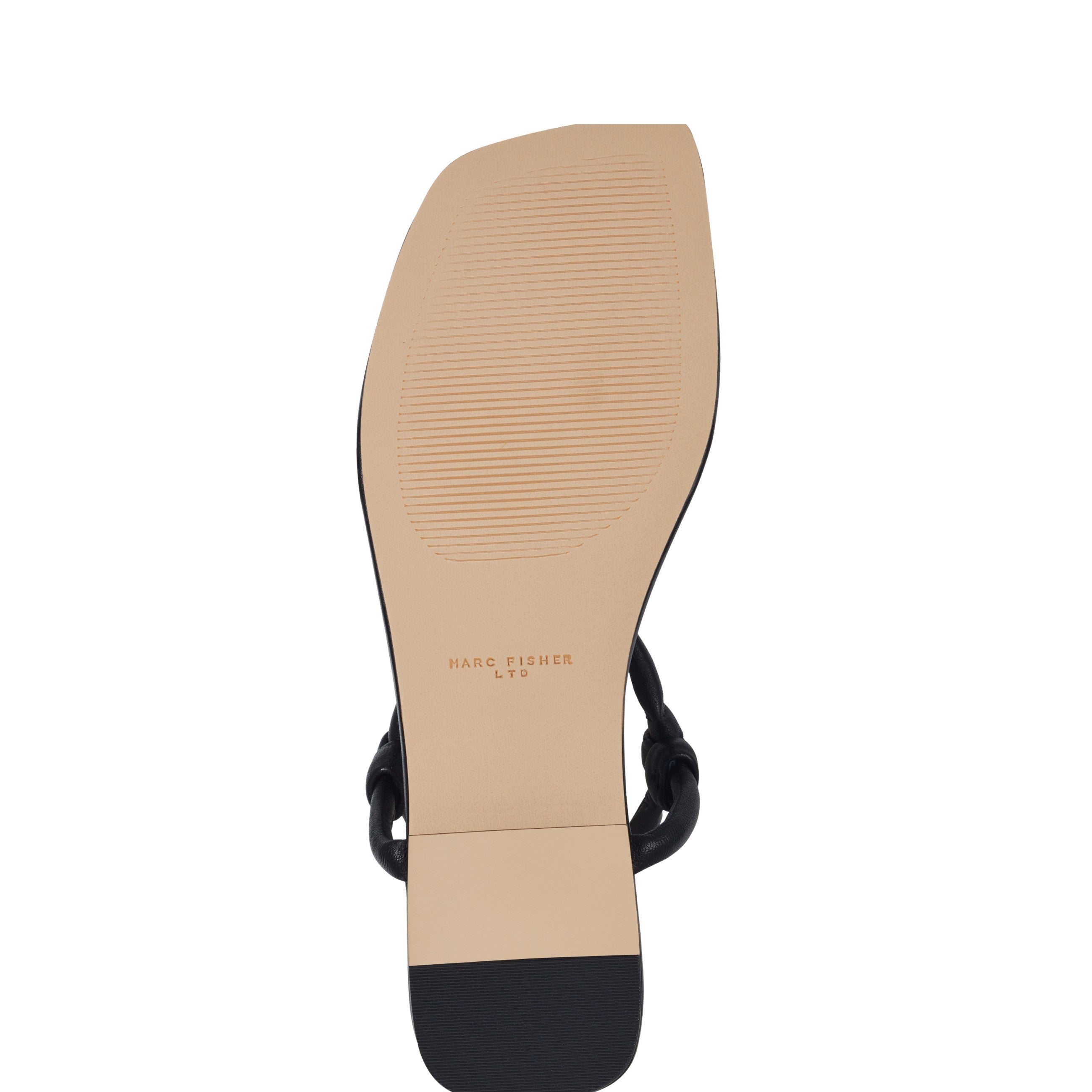 Marc Fisher Maycee Thong Flat Sandal | Black Leather