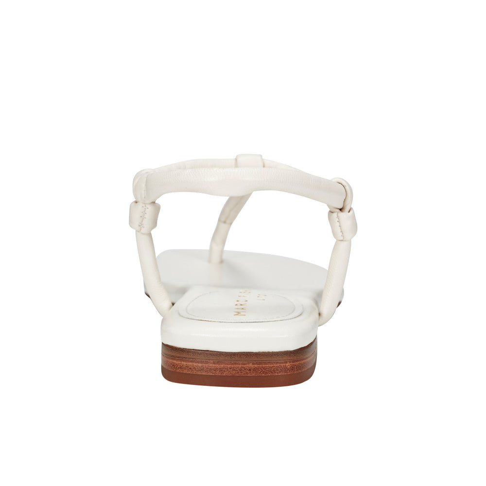 Marc Fisher Maycee Thong Flat Sandal | Chic Cream Leather