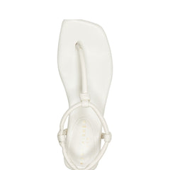 Marc Fisher Maycee Thong Flat Sandal | Chic Cream Leather